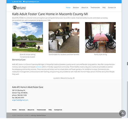 Kalb Adult Foster Care Home website
